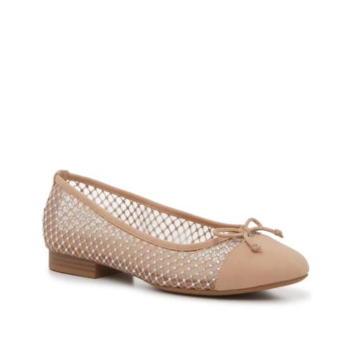 Kelly & Katie Bling Ballet Flats Women's US 6 Beige Bow Detail Slip On HAWK1660