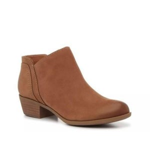 Lucky Brand Barlina Boots Women's US 9.5 Brown Leather Ankle Bootie ZAP1454