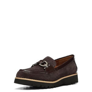 Donald Pliner Clio Loafers Women's US 7.5 Dark Brown Suede Comfort Shoes ZAP1463