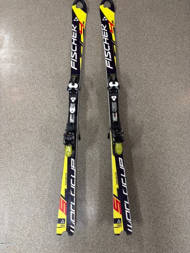 Fischer RC4 WC SL 165 cm Racing Skis With Bindings Max Din 16 (Used)