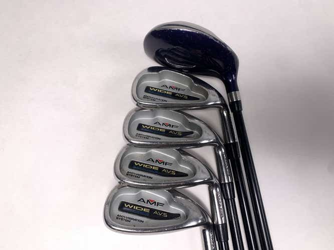 AMF Wide AVS Iron Set 7 Hyrbid + 6-9 Ladies Graphite Womens RH Undersize Grips