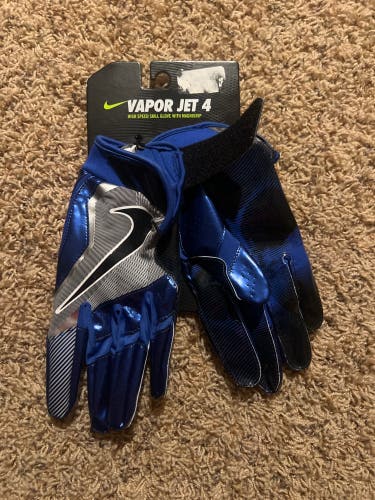 Blue Large Adult Nike Vapor Jet 4 Gloves (New)
