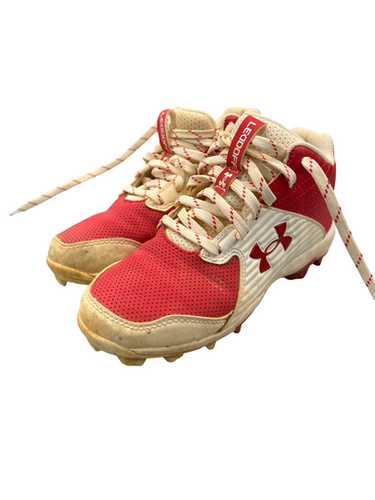 Used Under Armour CLEATS BB/SB Cleats Red Junior 01.5 11682-S000119833