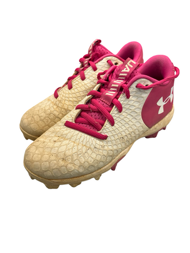 Used Under Armour CLEATS BB/SB Cleats Pink Junior 01.5 11682-S000119909