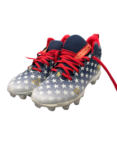 Used Under Armour BASEBALL CLEATS USA BB/SB Cleats Navy Blue Junior 03 11682-S000124828