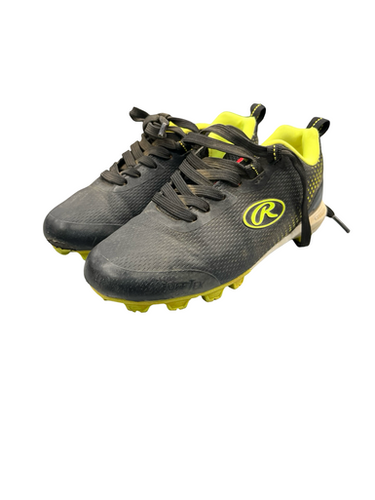 Used Rawlings BB CLEATS BB/SB Cleats Black Youth 12.0 11682-S000120419