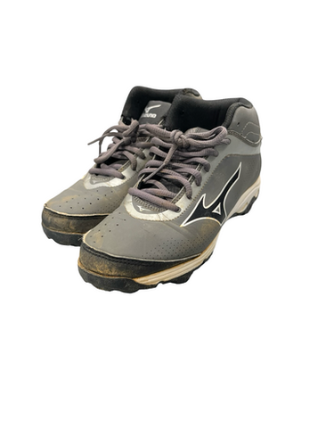 Used Mizuno BASEBALL CLEATS BB/SB Cleats Grey Junior 03 11682-S000120813