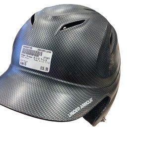 Used Under Armour 6-1/2 7-1/2 Batting Helmet No Mask Black One Size 11846-S000099745