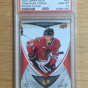Rookie Card Jonathan Toews Graded 10 Gem Mint
