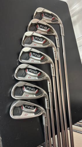Men's 2011 Ping G20 Right Handed Iron Set Regular Flex Graphite Shaft (Used)