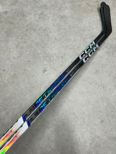 2 PACK 85 Flex P92M Senior CCM JetSpeed FT6 Pro Left Hand Hockey Stick Pro Stock (New)