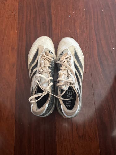 White Men's Size M 10.5 (W 11.5) Adult Adidas Adizero Low Top Metal (Used)