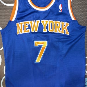 Knicks blue Carmelo Anthony jersey Used)