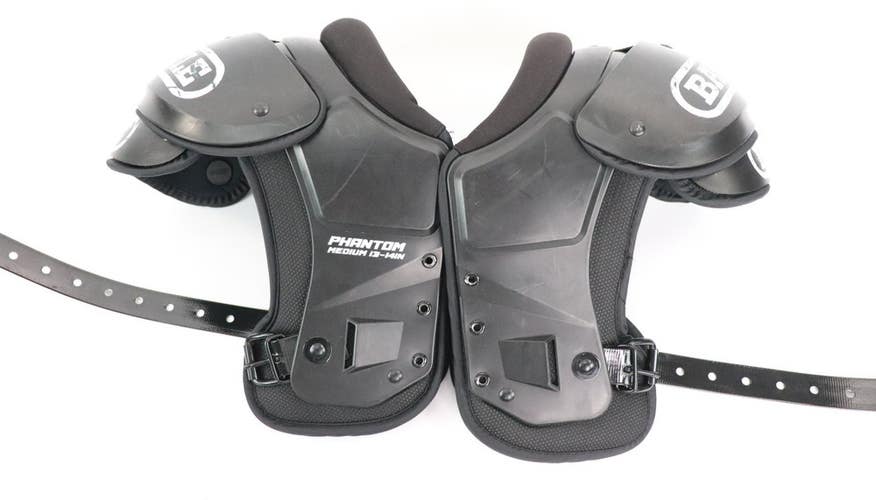 Battle Youth Phantom Shoulder Pads, Black, Size Medium 13-14in Read INV#5