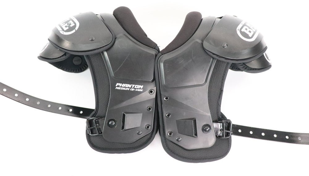 Battle Youth Phantom Shoulder Pads, Black, Size Medium 13-14in Read INV#5