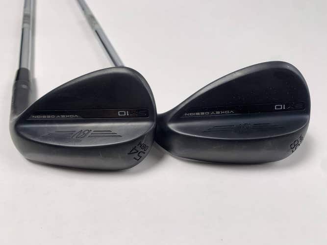 Titleist Vokey SM10 Jet Black Wedge Set 54* 8 | 58* 8 Wedge Steel Mens RH NEW