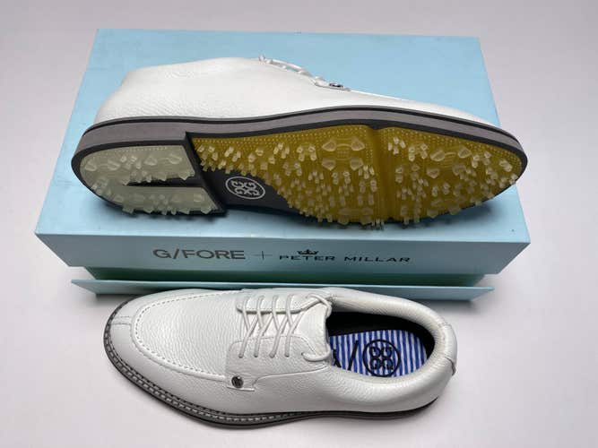 G/FORE x Peter Millar Pintuck Gallivanter Golf Shoes White Men's SZ 9
