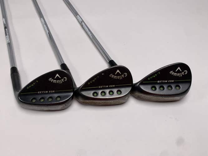 Callaway MD3 Milled Black Wedge Set 52* 10 | 56* 10 | 60* 9 DG RH