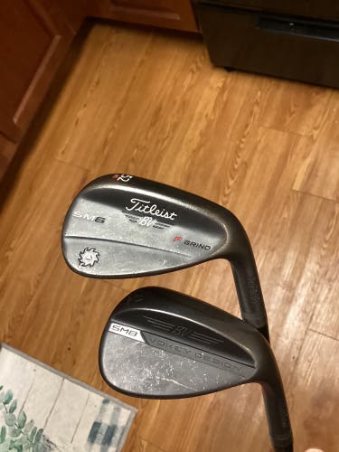 Titleist Vokey’s   SM10 RH 60 degree,       
                                SM6. RH 52 degree