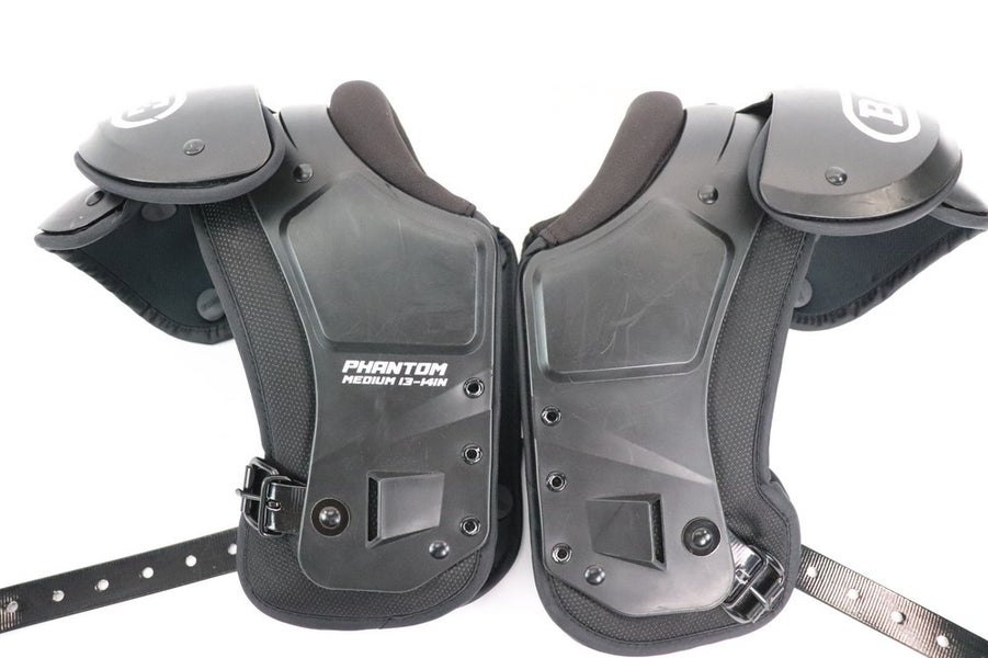 Battle Youth Phantom Shoulder Pads, Black, Size Medium 13-14in Read INV#7