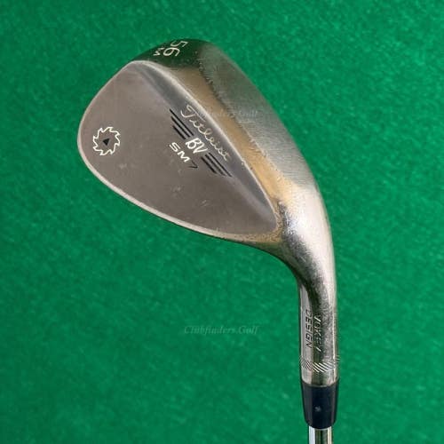 Titleist Vokey SM7 Brushed Steel 56-8M 56 Sand Wedge Stepped Steel Wedge Flex