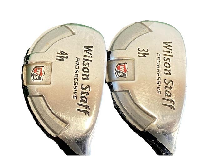 Wilson Staff Progressive Hybrid Set 3H 19*, 4H 22* RH Regular Graphite New Grips