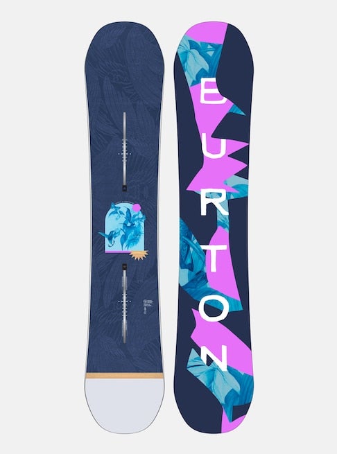 Used Burton Feather W Med Flow Bindings 144 Cm Women's Snowboard