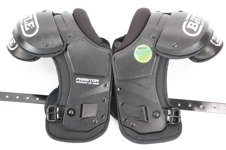 Battle Youth Phantom Shoulder Pads, Black, Size Medium 13-14in Read INV#8