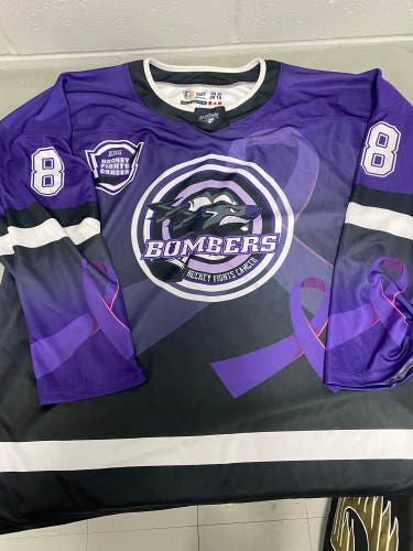 Hockey Fights Cancer game Jersey #8