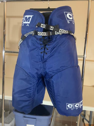 NEW CCM SUPRA HP420 SENIOR 34-36 INCH WAIST HOCKEY PANTS- BLUE
