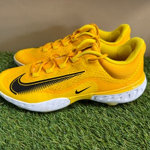 Nike Alpha Huarache Elite 4 Low TB Amarillo Baseball Cleats Men's 12 DR6851-701