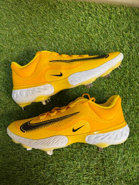 Nike Alpha Huarache Elite 4 Low TB Amarillo Baseball Cleats  display picture 3