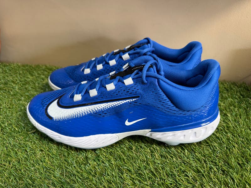 Nike Alpha Huarache Elite 4 Metal Baseball Cleats Blue Mens  display picture 1