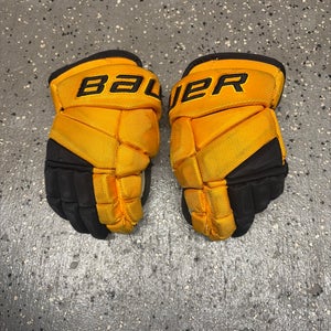 Bauer Vapor Pro Team Gloves 11" Pro Stock (Used) Black and Yellow