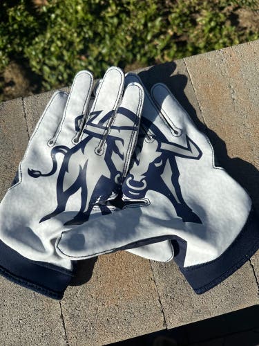 XXL Adult UTAH STATE COLLEGE FOOTBALL Nike Superbad 6.0 Gloves (New)