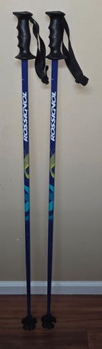 Rossignol Vallee D' Aoste 130cm / 52"  Cross Country Ski Poles Made in Italy