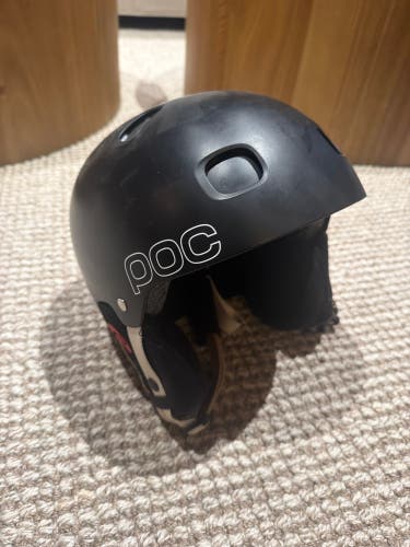 Large POC Receptor Bug Helmet with Beats headphones