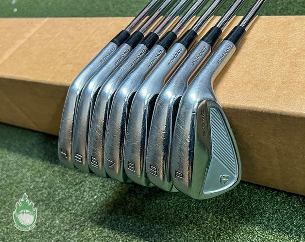 Used 2023 TaylorMade P-7MC Forged Irons 4-PW Modus3 105g Stiff Steel Golf Set