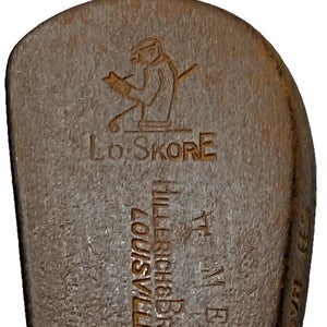 HIllerich Bradsby Louisville LoSkore 5 H Mashie RH Hickory Shaft Leather Grip 36