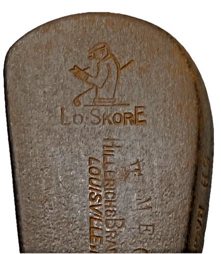 HIllerich Bradsby Louisville LoSkore 5 H Mashie RH Hickory Shaft Leather Grip 36