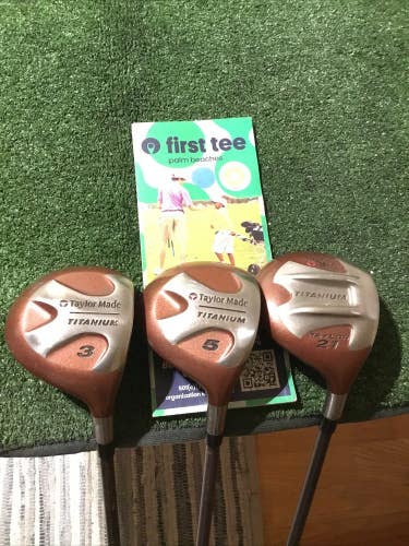 Taylormade Titanium Woods Set 3W, 5W, 21* Taylors FW Regular R-80 Plus Graphite