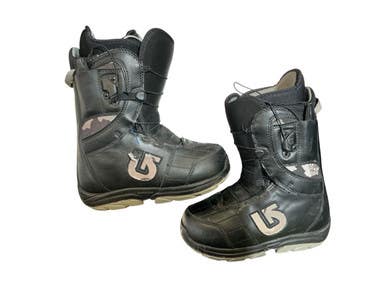 Used Burton Boys Snowboard Boots Black Junior 04 11873-S000231268