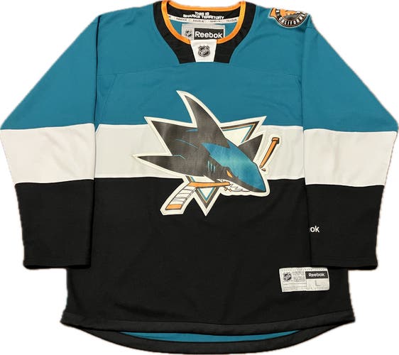 San Jose Sharks Blank 2015 Stadium Series Reebok NHL Hockey Jersey Size L