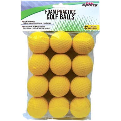 New 12PK YELLOW FOAM PRACTICE BALLS 11860-35APAFB6012