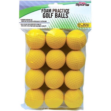New 12PK YELLOW FOAM PRACTICE BALLS 11860-35APAFB6012
