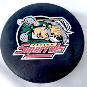 Flying Squirrels Hockey Puck by Lindsay Canada (Used)