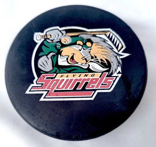 Flying Squirrels Hockey Puck by Lindsay Canada (Used)