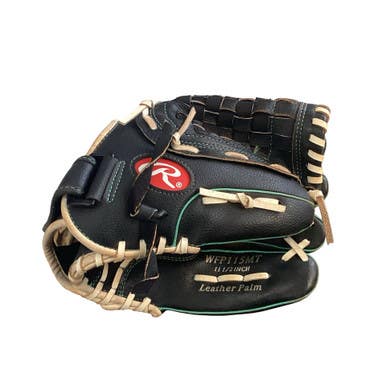Used Rawlings FASTPITCH WFP115MT RH Throw Fastpitch Gloves Black 11 1/2" 11760-S000087107