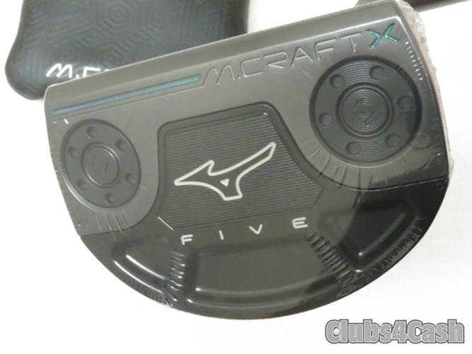 Mizuno M Craft X S5 FIVE Putter Mallet Black ION Slant Neck 35" +Cover