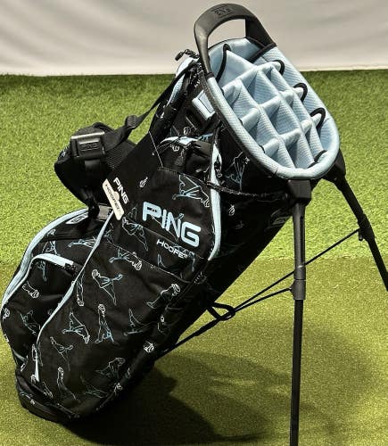 PING 2026 Hoofer 14 Stand Carry Golf Bag Color: Black and Blue Mr. PING NEW